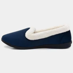 Frida Womens Navy Velour Full*The Slipper Company Discount