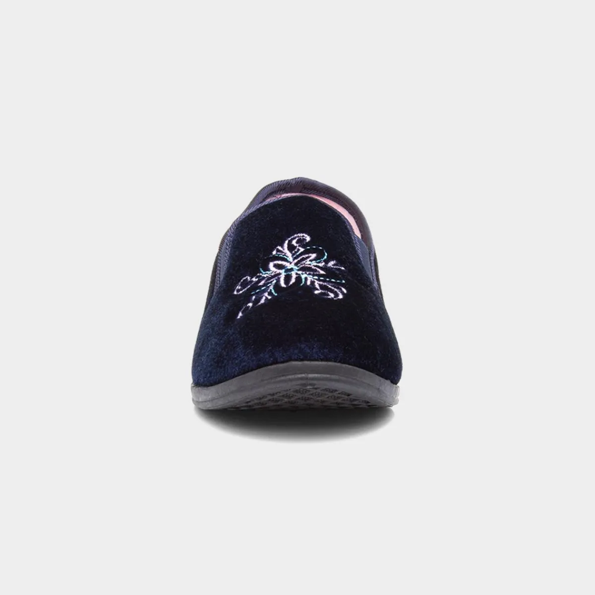 Ida Womens Navy Twin Gusset*The Slipper Company Outlet