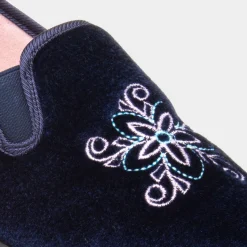 Ida Womens Navy Twin Gusset*The Slipper Company Outlet