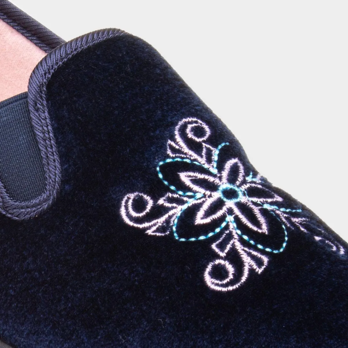 Ida Womens Navy Twin Gusset*The Slipper Company Outlet