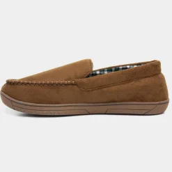 Issac Mens Brown Moccasin*The Slipper Company Clearance