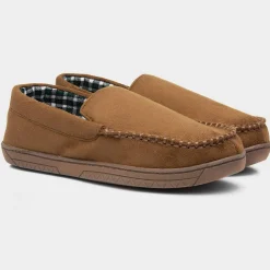 Issac Mens Brown Moccasin*The Slipper Company Clearance