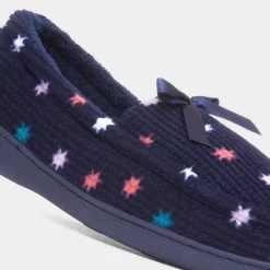 Laurel Womens Navy Moccasin*The Slipper Company Best