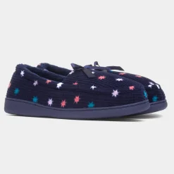 Laurel Womens Navy Moccasin*The Slipper Company Best