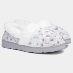 Liz Womens Snow Leopard Full*The Slipper Company Clearance