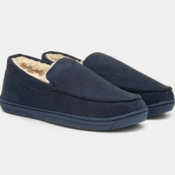Otis Mens Navy Moccasin*The Slipper Company Online