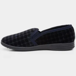 Reid Mens Navy Twin Gusset*The Slipper Company Best