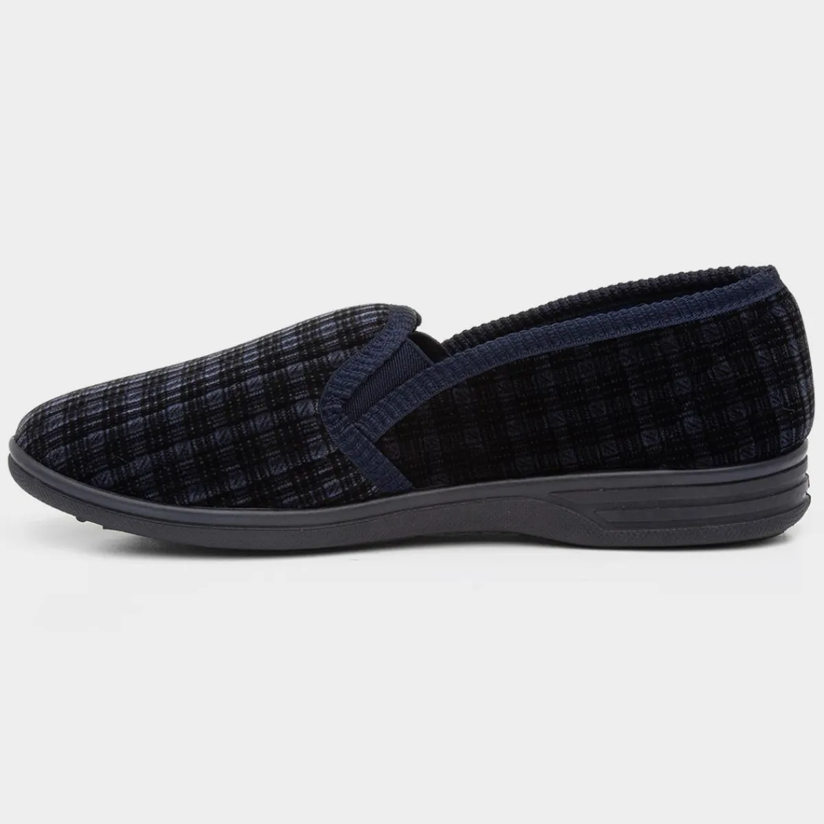 Reid Mens Navy Twin Gusset*The Slipper Company Best