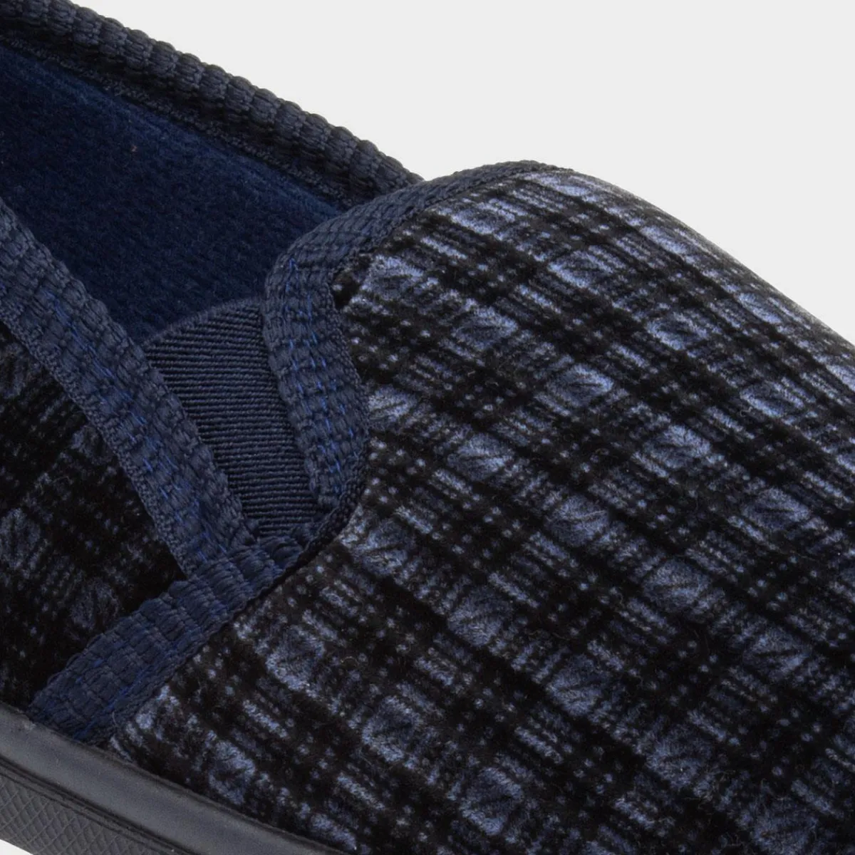 Reid Mens Navy Twin Gusset*The Slipper Company Best