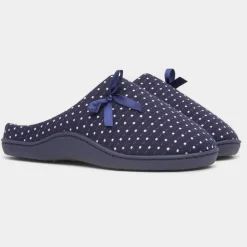 Rheba Womens Navy Mule Slipper*The Slipper Company Clearance