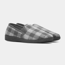 Rich Mens Grey Slipper*The Slipper Company Sale