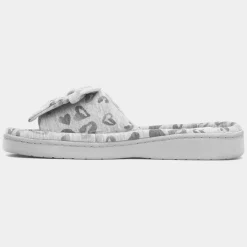 Womens Grey Open Toe Slipper*The Slipper Company Sale
