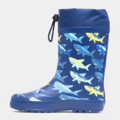 Thunder Boys Blue Rubber Shark Welly*shoezone Sale
