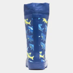 Thunder Boys Blue Rubber Shark Welly*shoezone Sale
