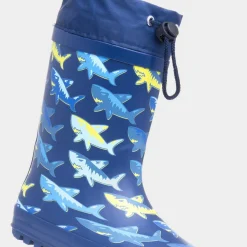 Thunder Boys Blue Rubber Shark Welly*shoezone Sale