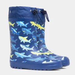 Thunder Boys Blue Rubber Shark Welly*shoezone Sale