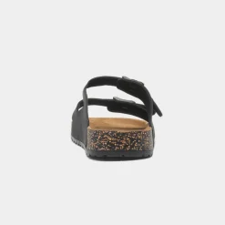 Mens Black Double Buckle Sandal*Totes Sale