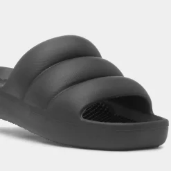 Solbounce Womens Black Puffy EVA Slider*Totes Best
