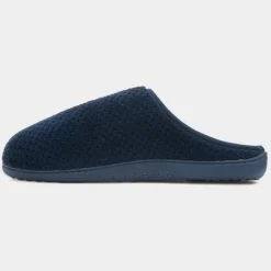 Swept Back Popcorn Mens Navy Mule Slipper*Totes New