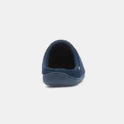 Swept Back Popcorn Mens Navy Mule Slipper*Totes New