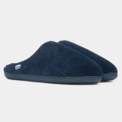 Swept Back Popcorn Mens Navy Mule Slipper*Totes New