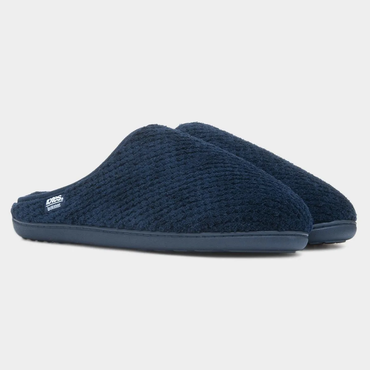 Swept Back Popcorn Mens Navy Mule Slipper*Totes New