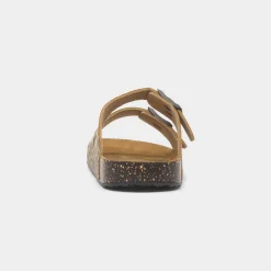 Womens Multi Double Buckle Leopard Sandal*Totes Sale
