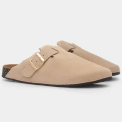 Womens Sand Suede Mule Sandal*Totes Best