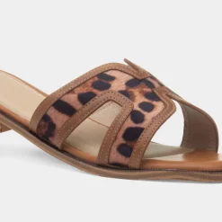 Alice Womens Tan Leopard Mule Sandal*Truffle New