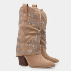 Arizona Womens Taupe Cowboy Calf Boot*Truffle Clearance