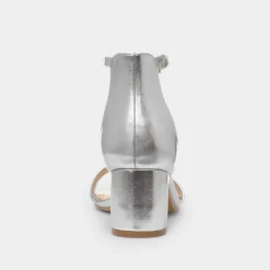 Blythe Womens Silver Heeled Sandal*Truffle Fashion