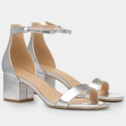 Blythe Womens Silver Heeled Sandal*Truffle Fashion