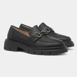 Eloise Womens Black Chunky Loafer*Truffle Fashion