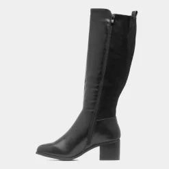 Freya Womens Black Wide Fit Knee High Boot*Truffle Online