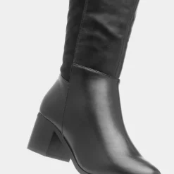 Freya Womens Black Wide Fit Knee High Boot*Truffle Online