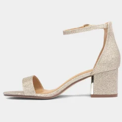 Halla Womens Shimmer Heeled Sandal*Truffle Best