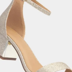 Halla Womens Shimmer Heeled Sandal*Truffle Best