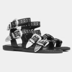 Jolene Womens Buckle Sandal*Truffle Clearance