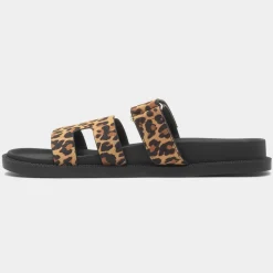 Louise Womens Multi Leopard Print Sandal*Truffle Clearance
