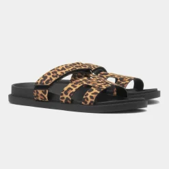 Louise Womens Multi Leopard Print Sandal*Truffle Clearance