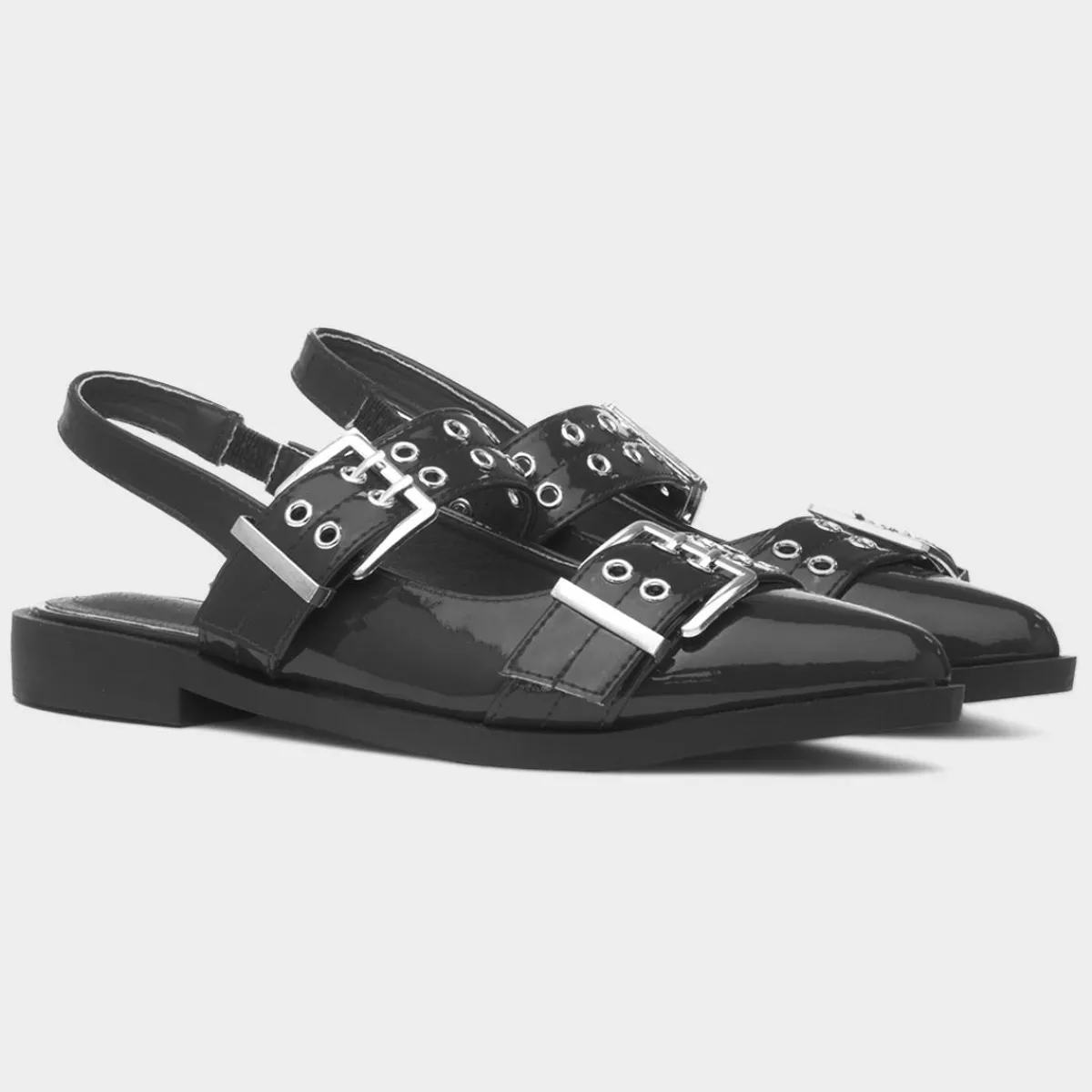 Miley Womens Slingback Buckle Shoe*Truffle Best