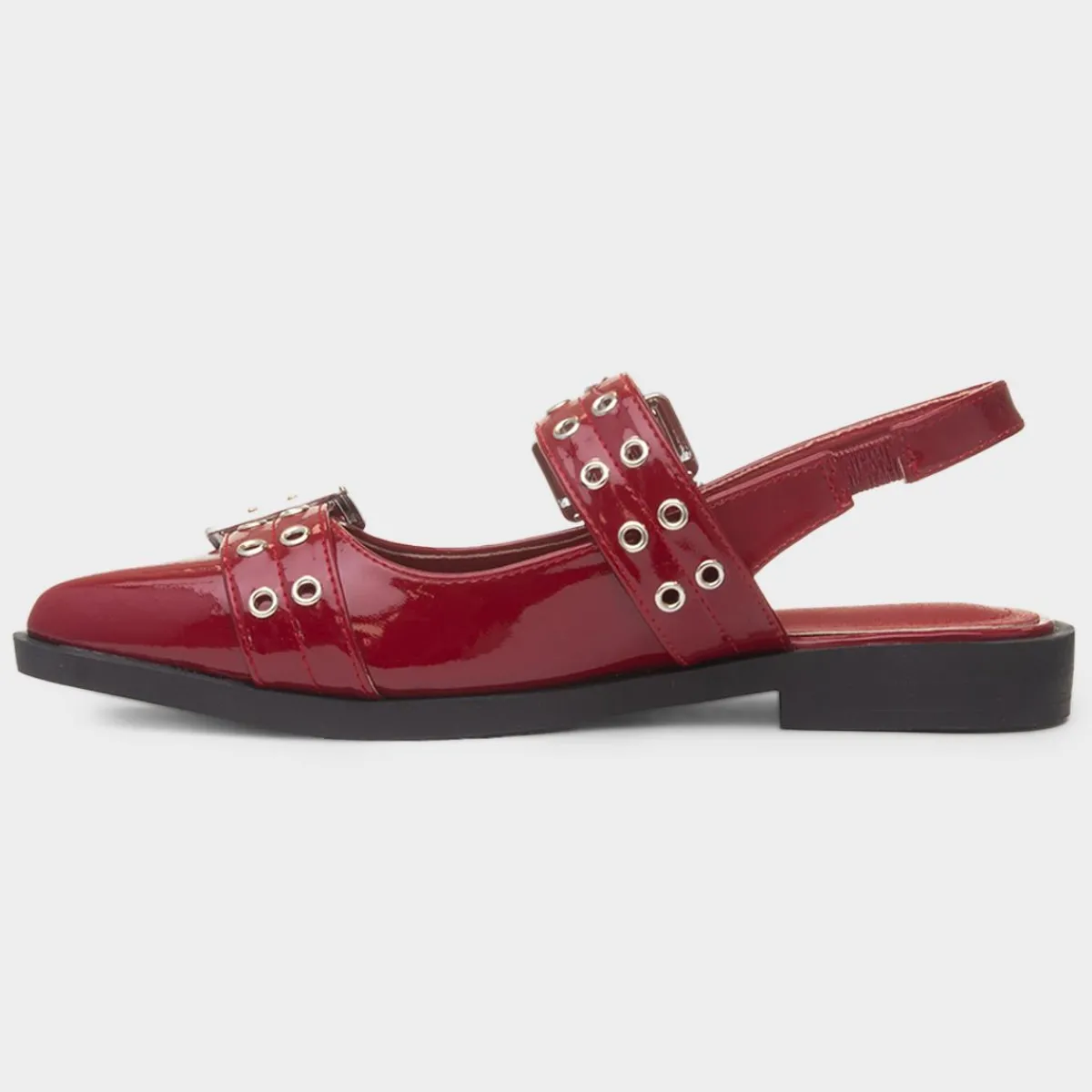 Miley Womens Slingback Buckle Shoe*Truffle Clearance