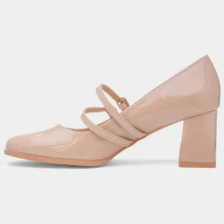Mira Womens Double Buckle Heel*Truffle New