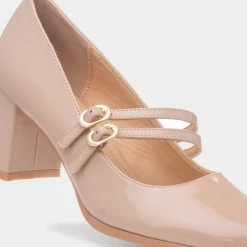 Mira Womens Double Buckle Heel*Truffle New