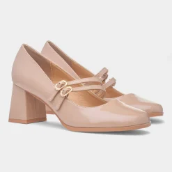 Mira Womens Double Buckle Heel*Truffle New