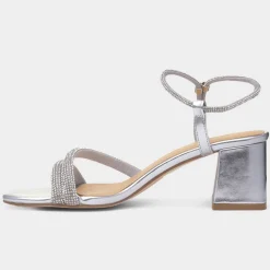 Ophelia Womens Silver Diamante Heel*Truffle Hot