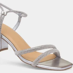 Ophelia Womens Silver Diamante Heel*Truffle Hot