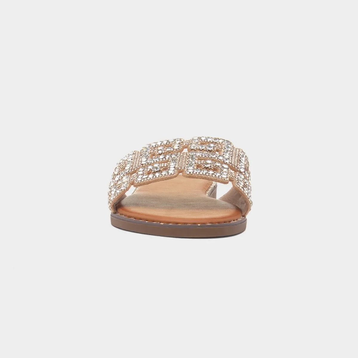 Rowan Womens Diamante Mule Sandal*Truffle New
