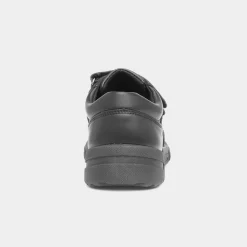 Fawster Boys Black Easy Fasten School Shoe*Trux Outlet