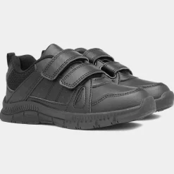 Finn Boys Black School Shoe*Trux Fashion
